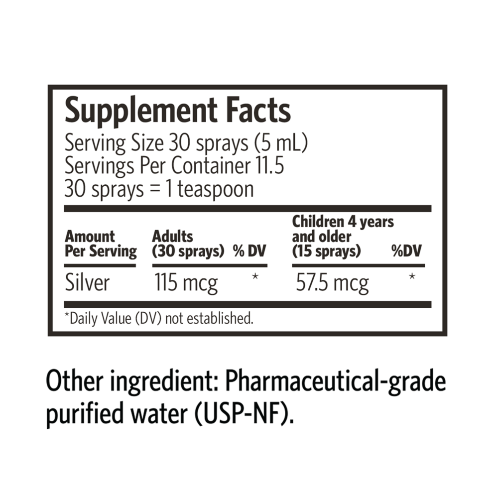 Argentyn 23 Bio-Active Silver Hydrosol Immune Support (2 fl oz.spray) Natural Immunogenics