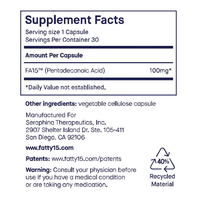 Fatty15 - 90 Day REFILL AIM Center for Personalized Medicine