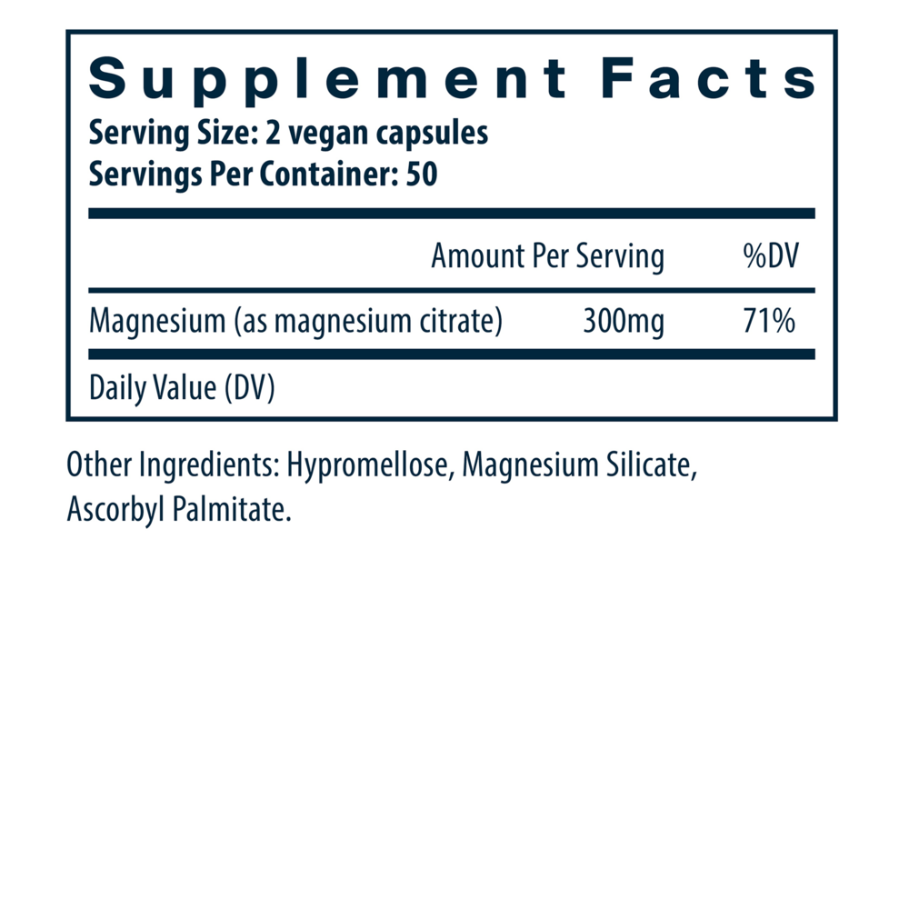 Vital Nutrients Magnesium Citrate (100 caps) Emerson Ecologics