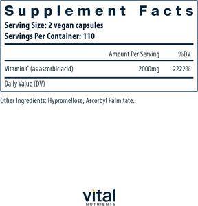 Vital Nutrients Vitamin C Pure Ascorbic Acid