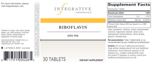 Riboflavin (Vitamin B2) (30 tabs)