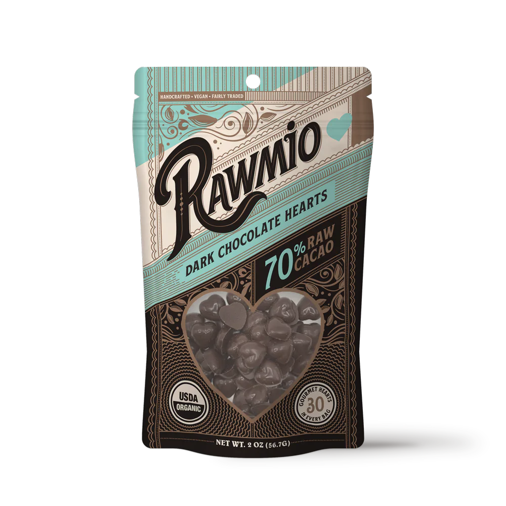 Rawmio Raw Dark Chocolate Hearts - KETO